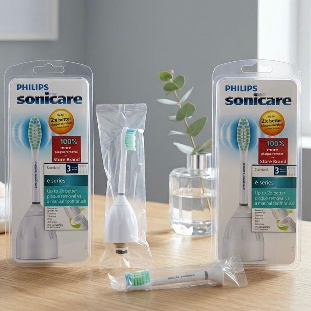 NWT 8 Pack Philips Sonicare Genuine E-Series Replacement Toothbrush Heads HX7023
